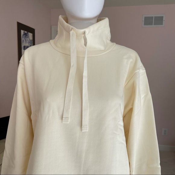 Madewell Ribbed Funnelneck Sweatshirt size Large - Picture 3 of 12